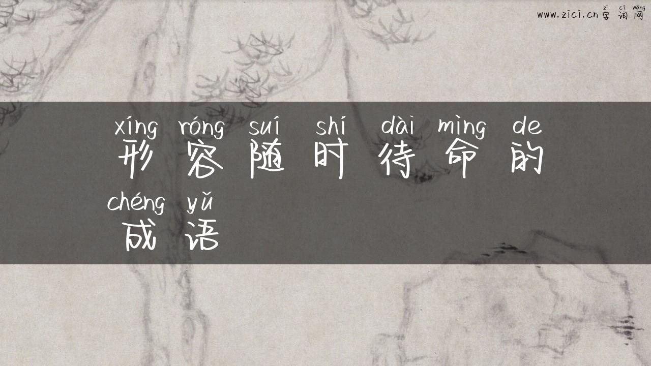 形容随时待命的成语