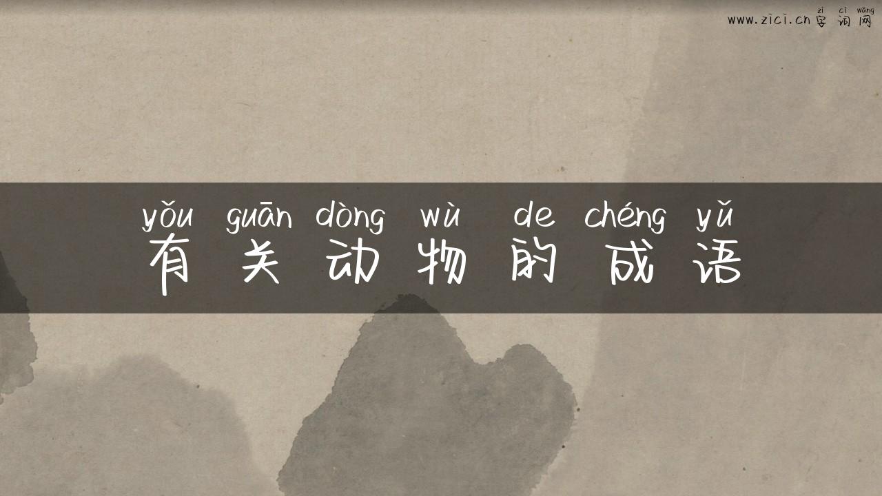 有关动物的成语