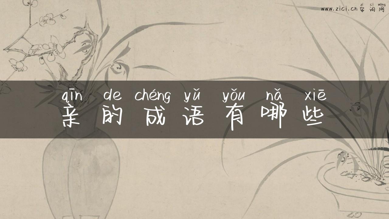 亲的成语有哪些