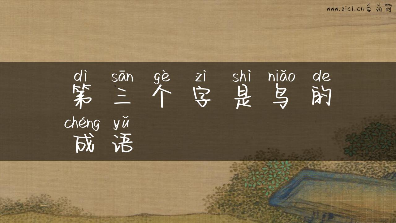 第三个字是鸟的成语