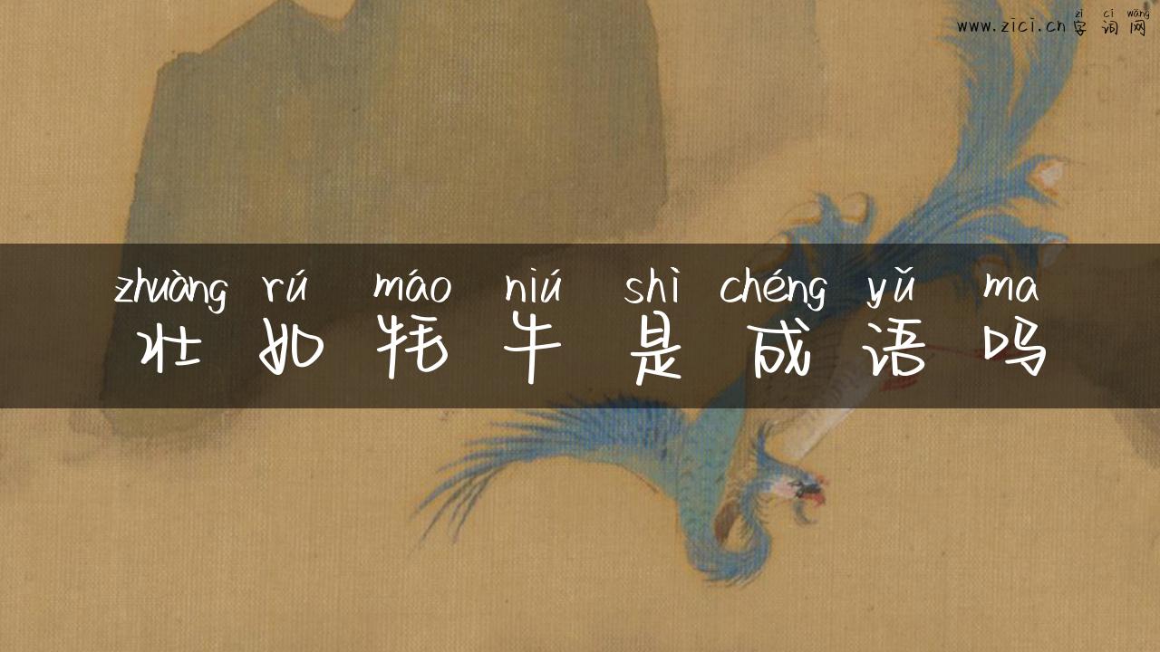 壮如牦牛是成语吗