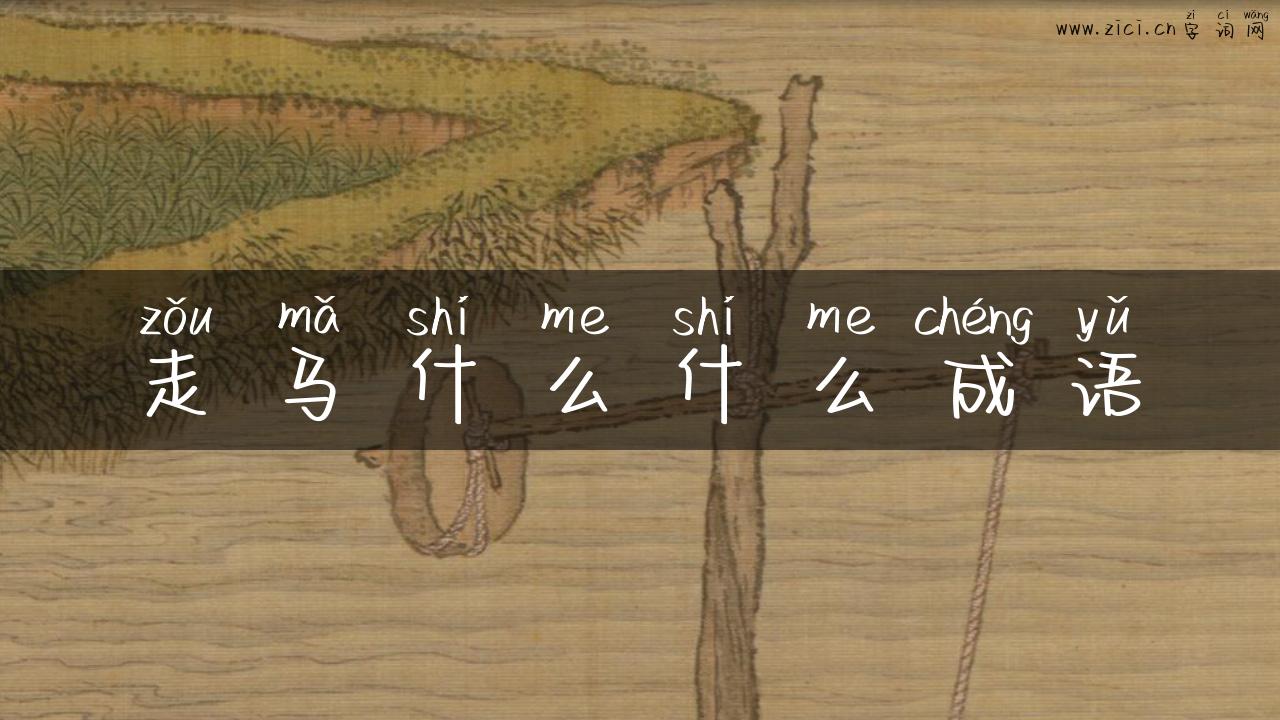 走马什么什么成语