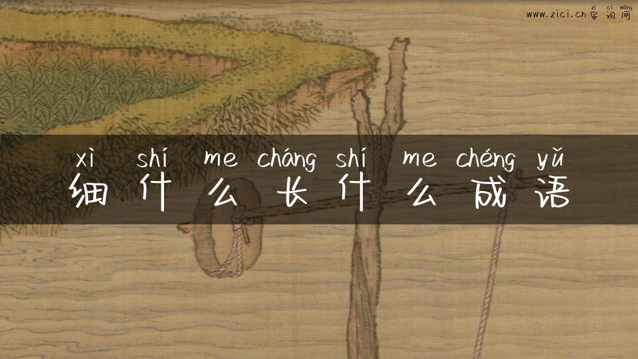 细什么长什么成语