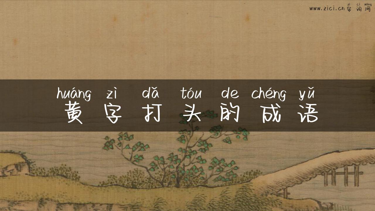 黄字打头的成语