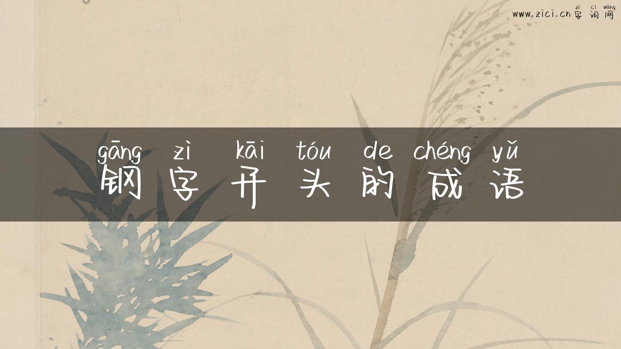 钢字开头的成语