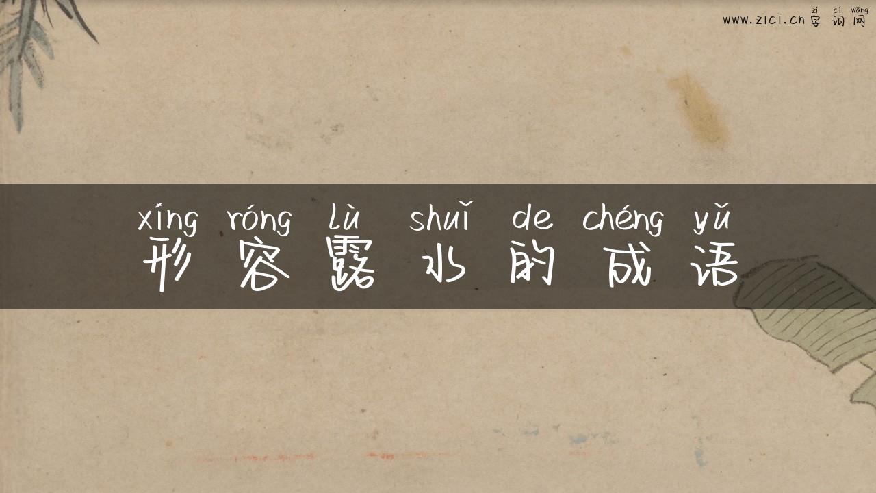 形容露水的成语
