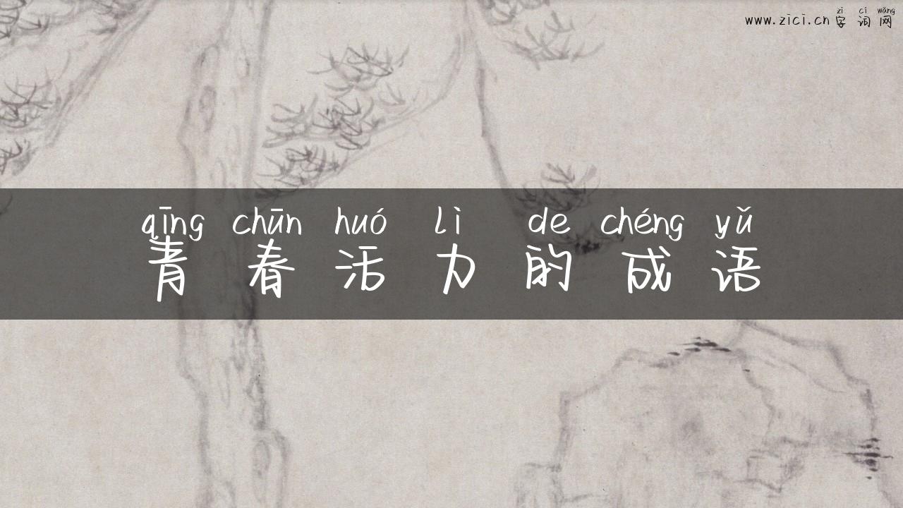 青春活力的成语
