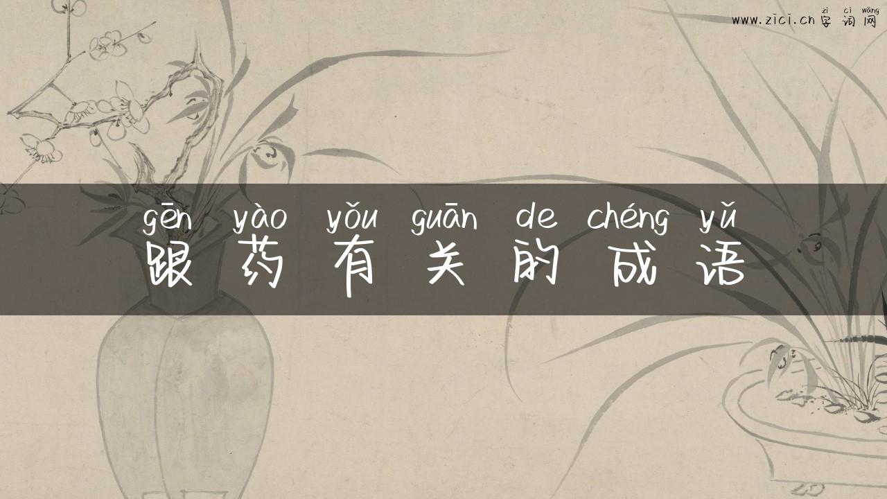 跟药有关的成语