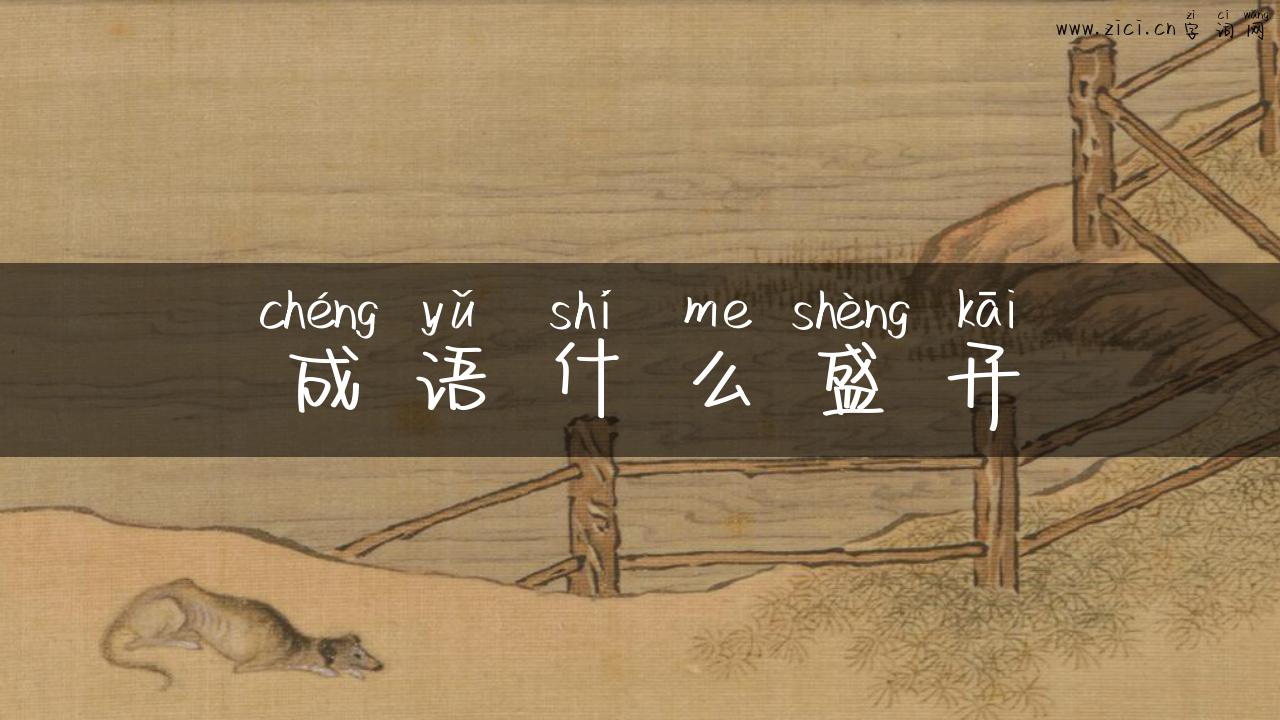 成语什么盛开