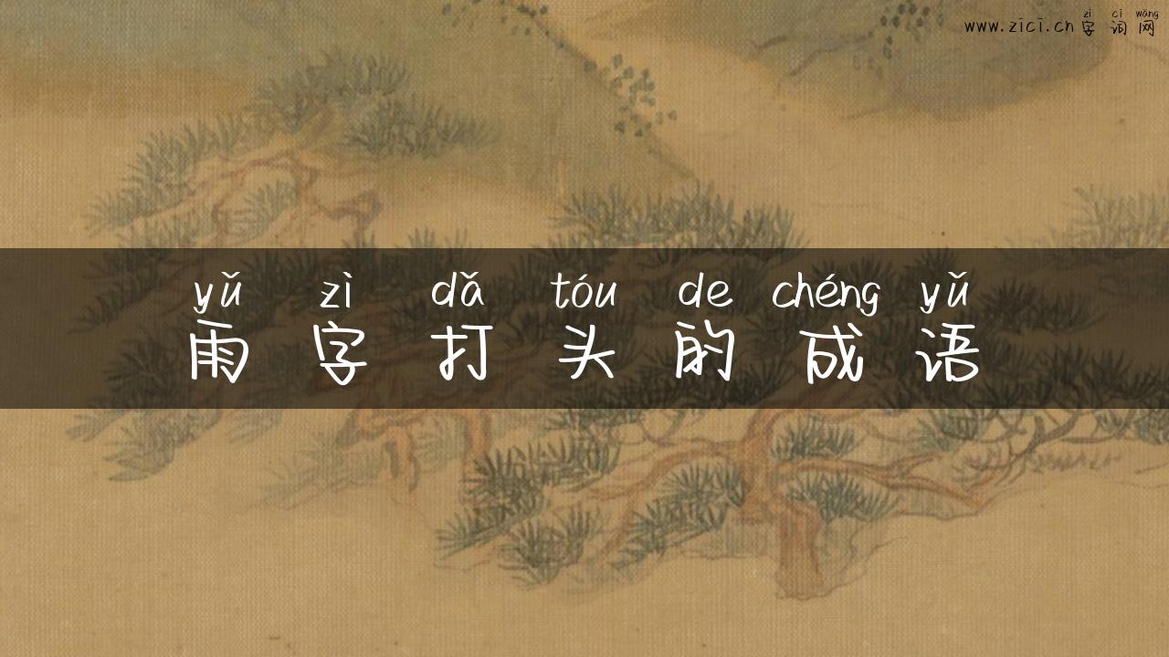 雨字打头的成语
