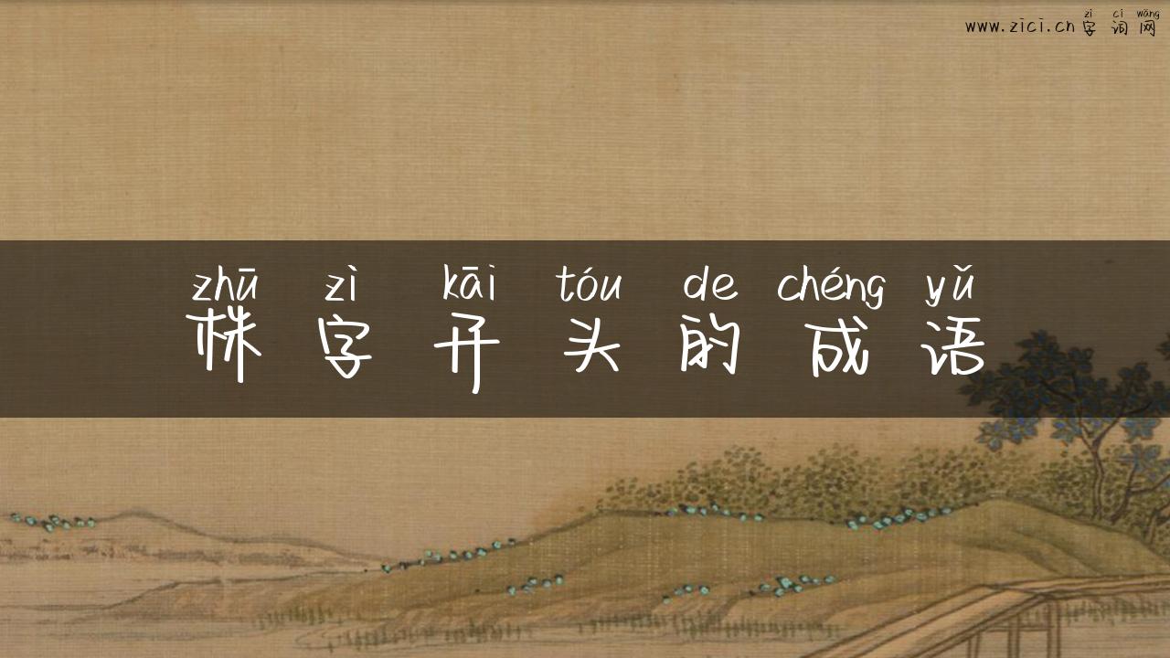 株字开头的成语
