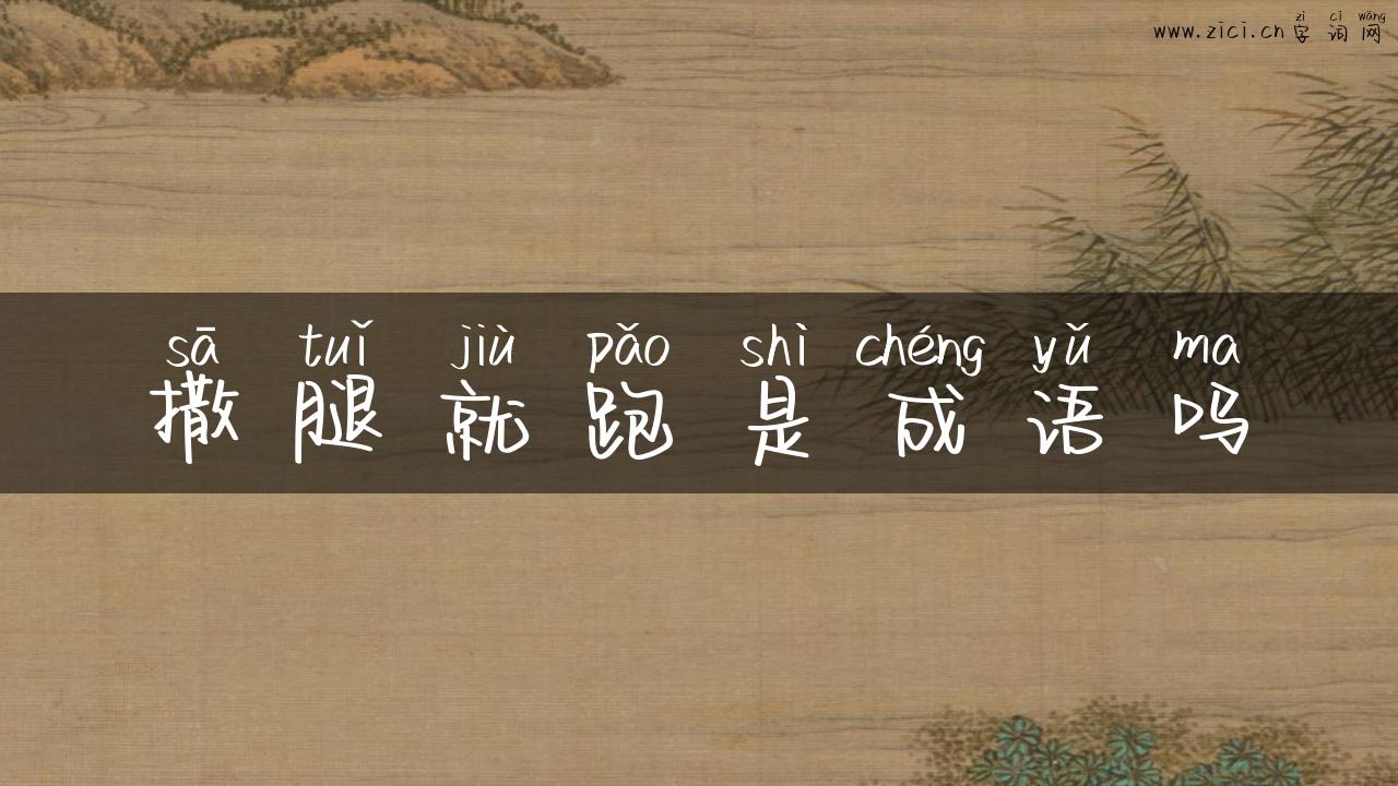 撒腿就跑是成语吗