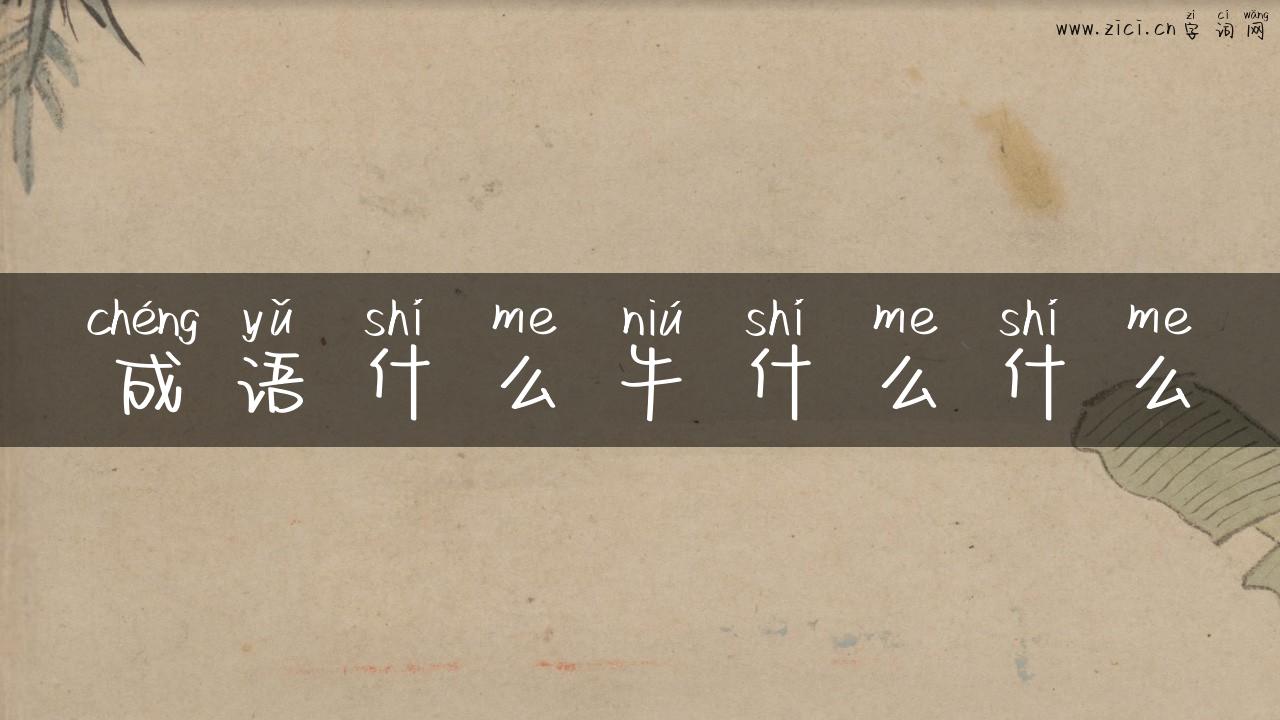 成语什么牛什么什么