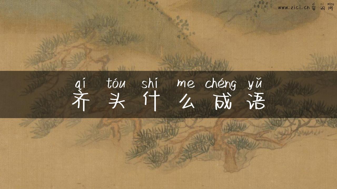 齐头什么成语