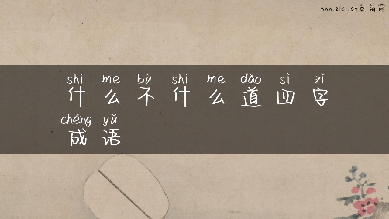 什么不什么道四字成语