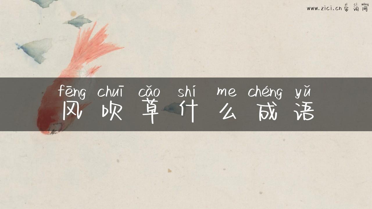 风吹草什么成语