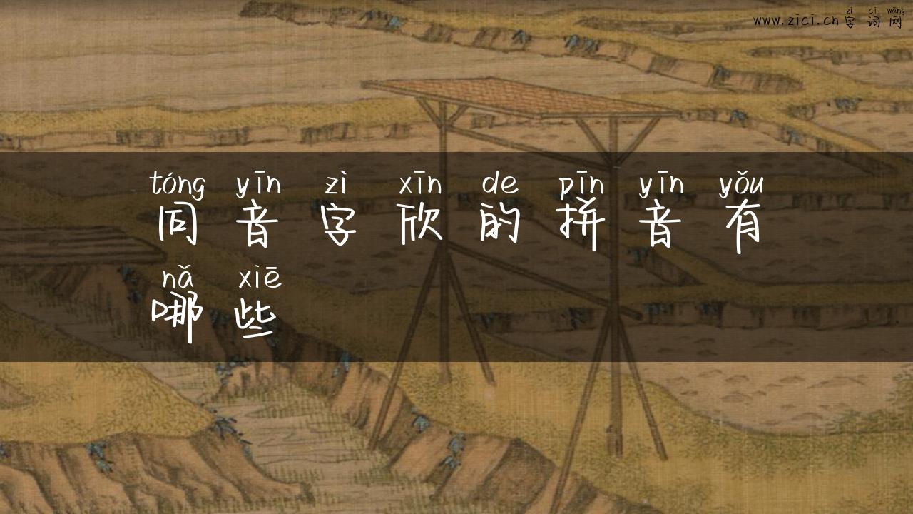 同音字欣的拼音有哪些