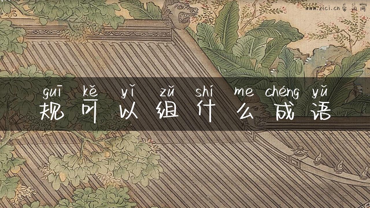 规可以组什么成语