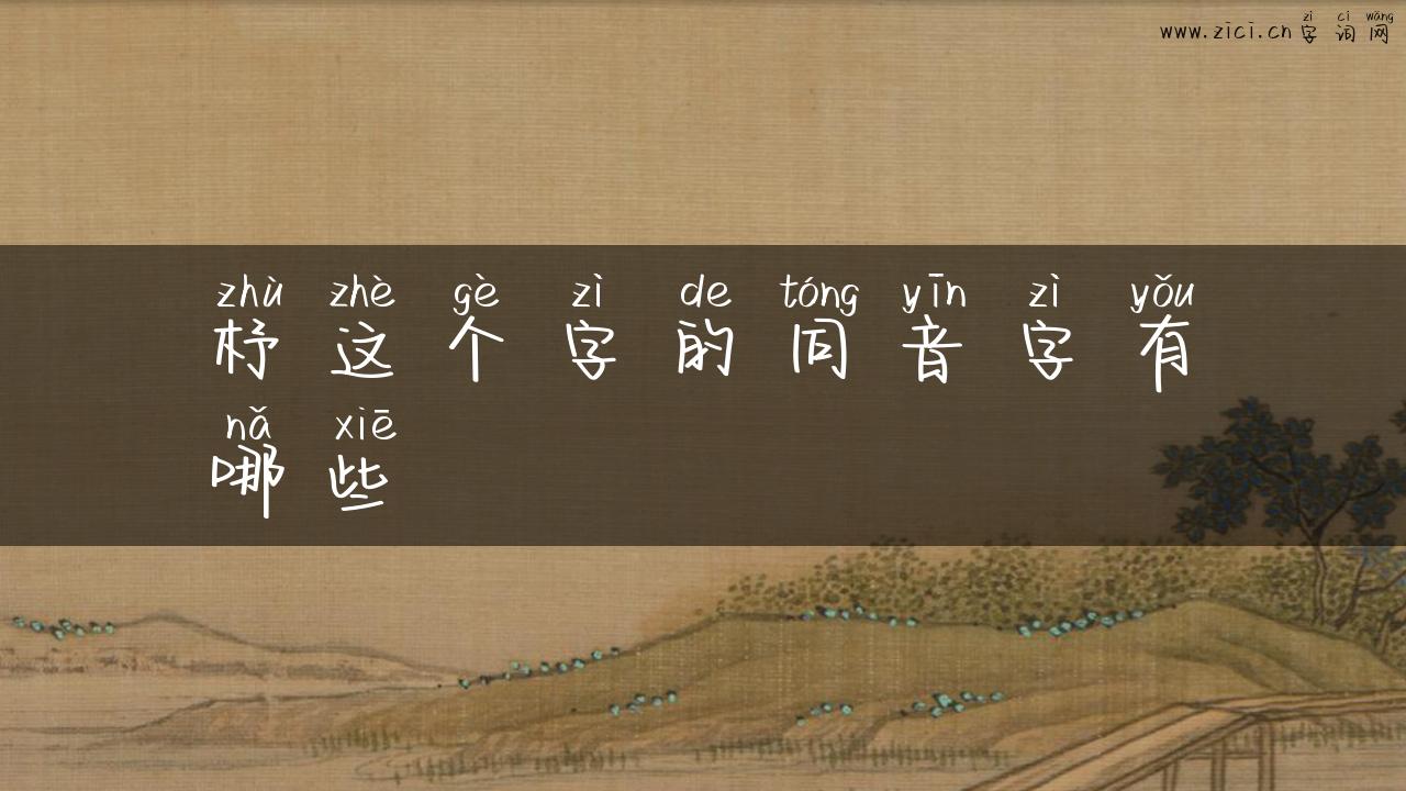 杼这个字的同音字有哪些