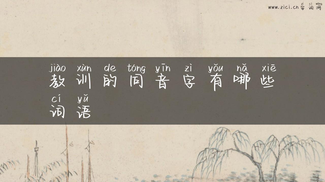 教训的同音字有哪些词语