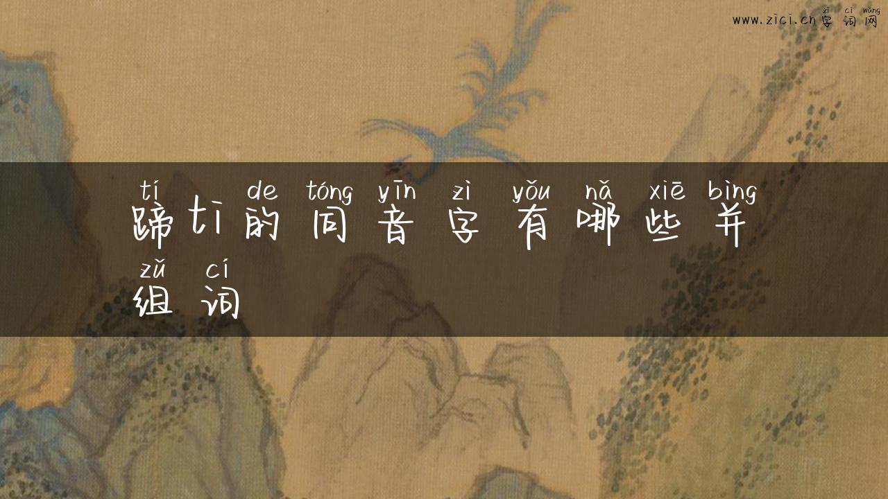 蹄ti的同音字有哪些并组词