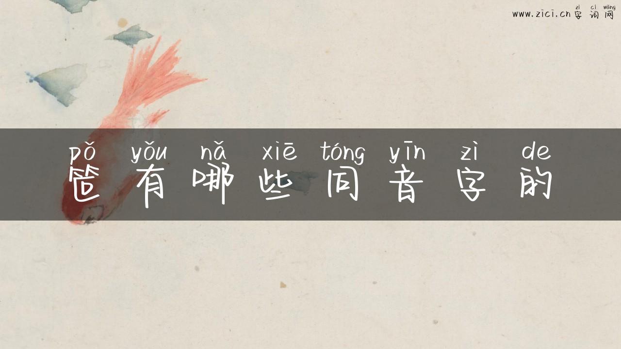 笸有哪些同音字的