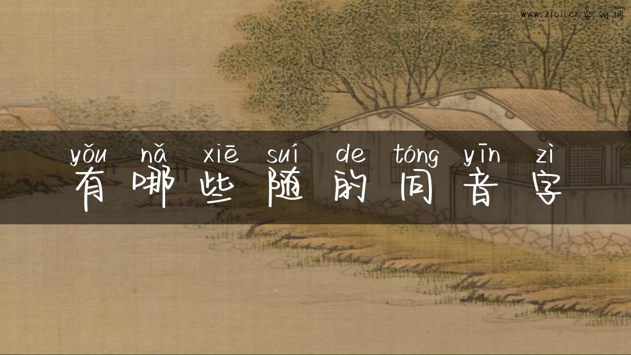 有哪些随的同音字