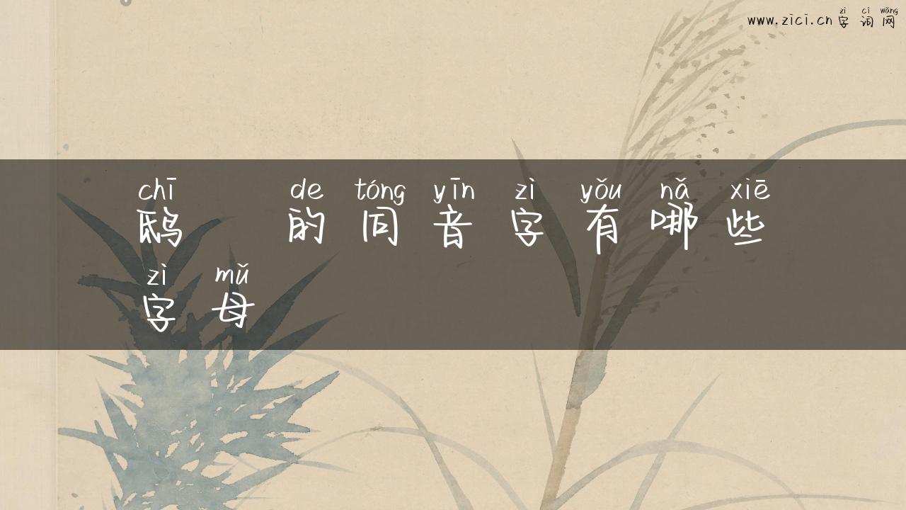 鸱鸮的同音字有哪些字母