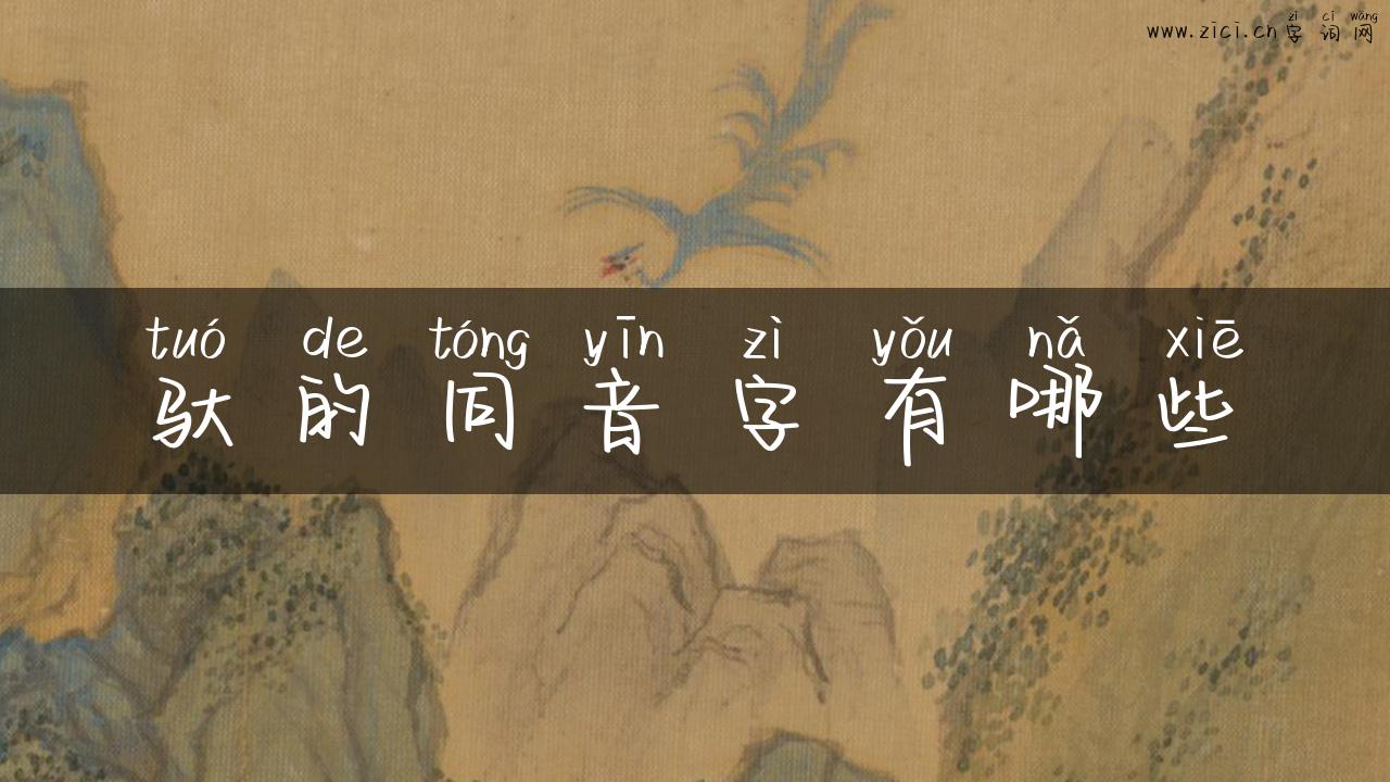 驮的同音字有哪些