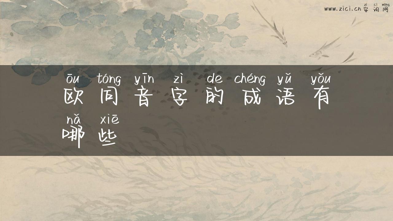 欧同音字的成语有哪些