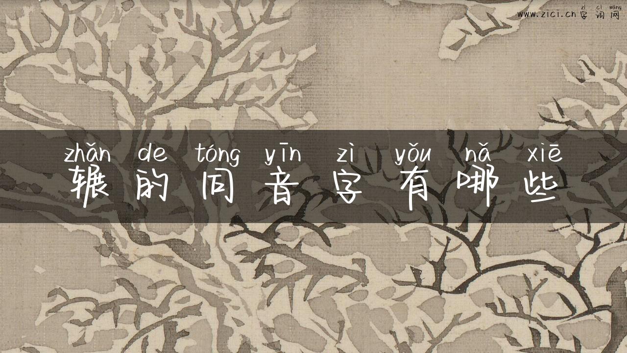 辗的同音字有哪些