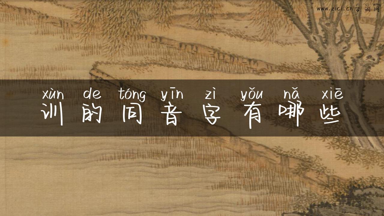 训的同音字有哪些