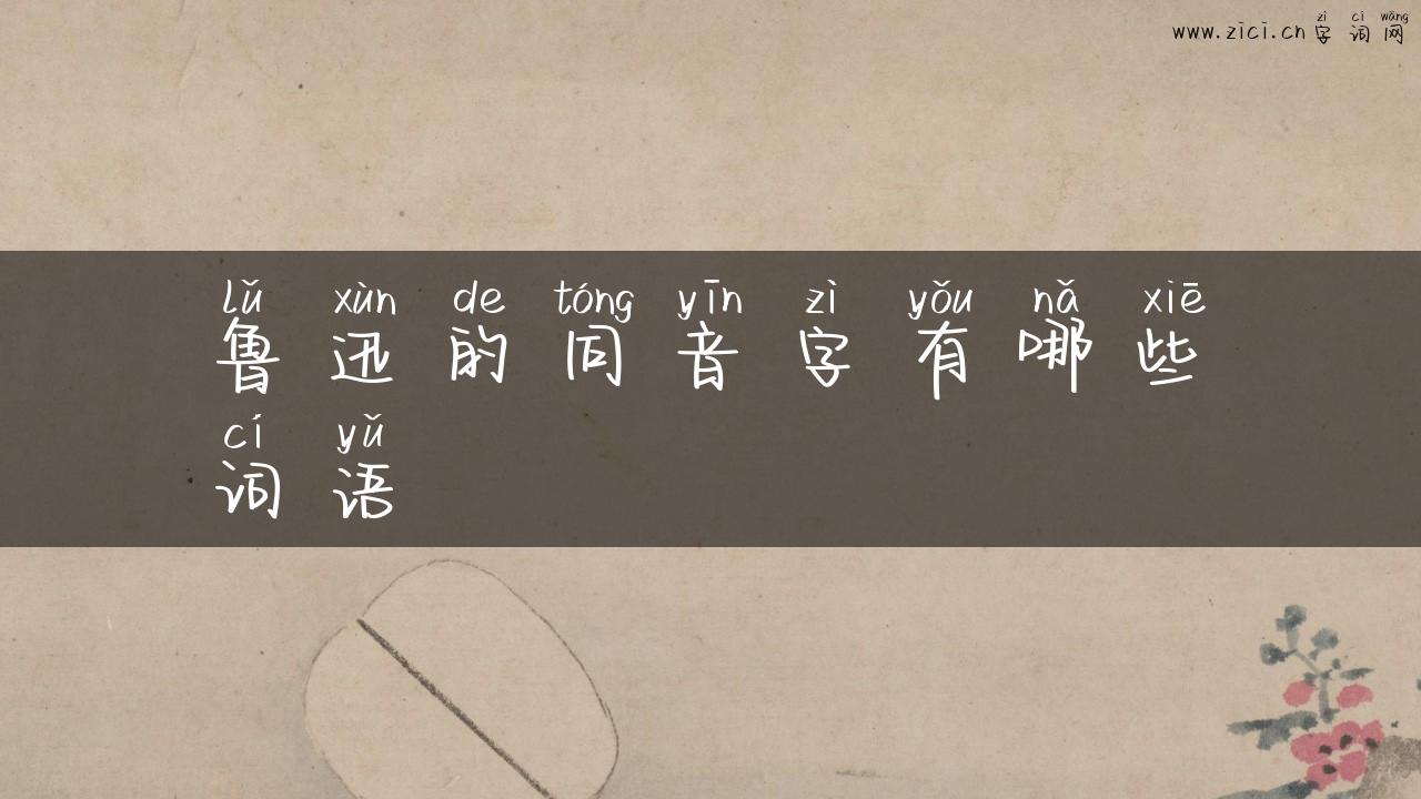 鲁迅的同音字有哪些词语