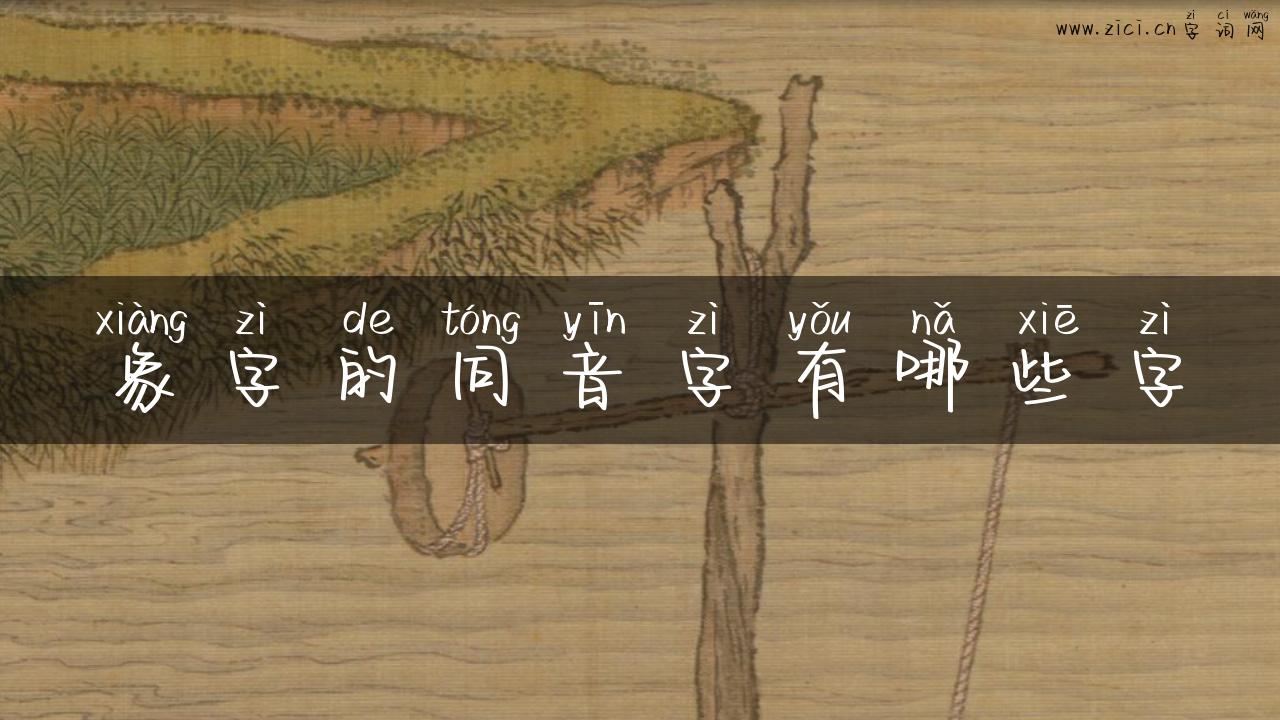 象字的同音字有哪些字