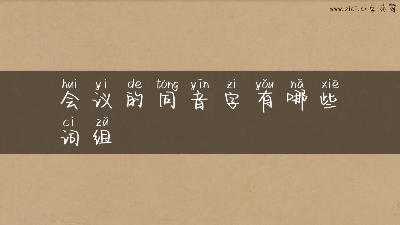 会议的同音字有哪些词组