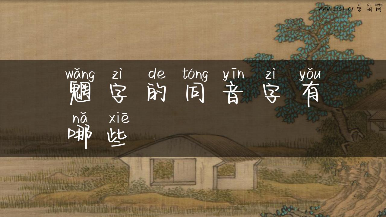 魍字的同音字有哪些