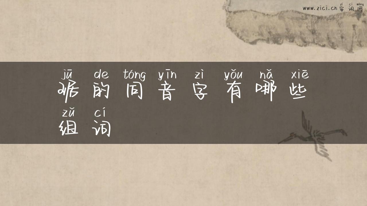 琚的同音字有哪些组词