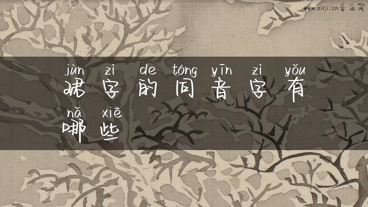 珺字的同音字有哪些