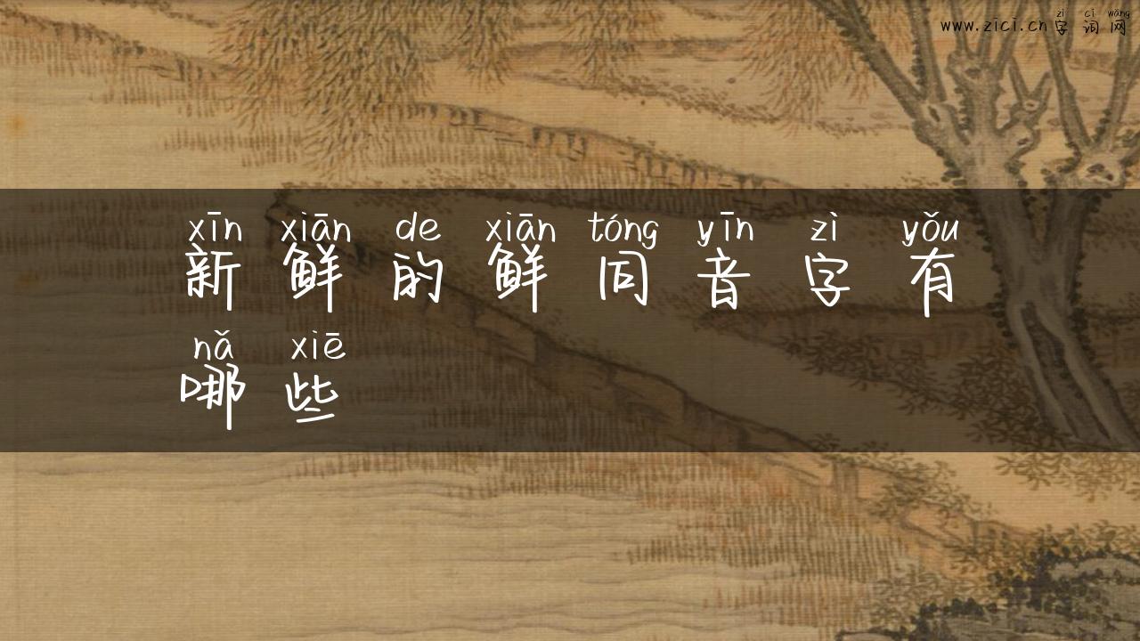 新鲜的鲜同音字有哪些