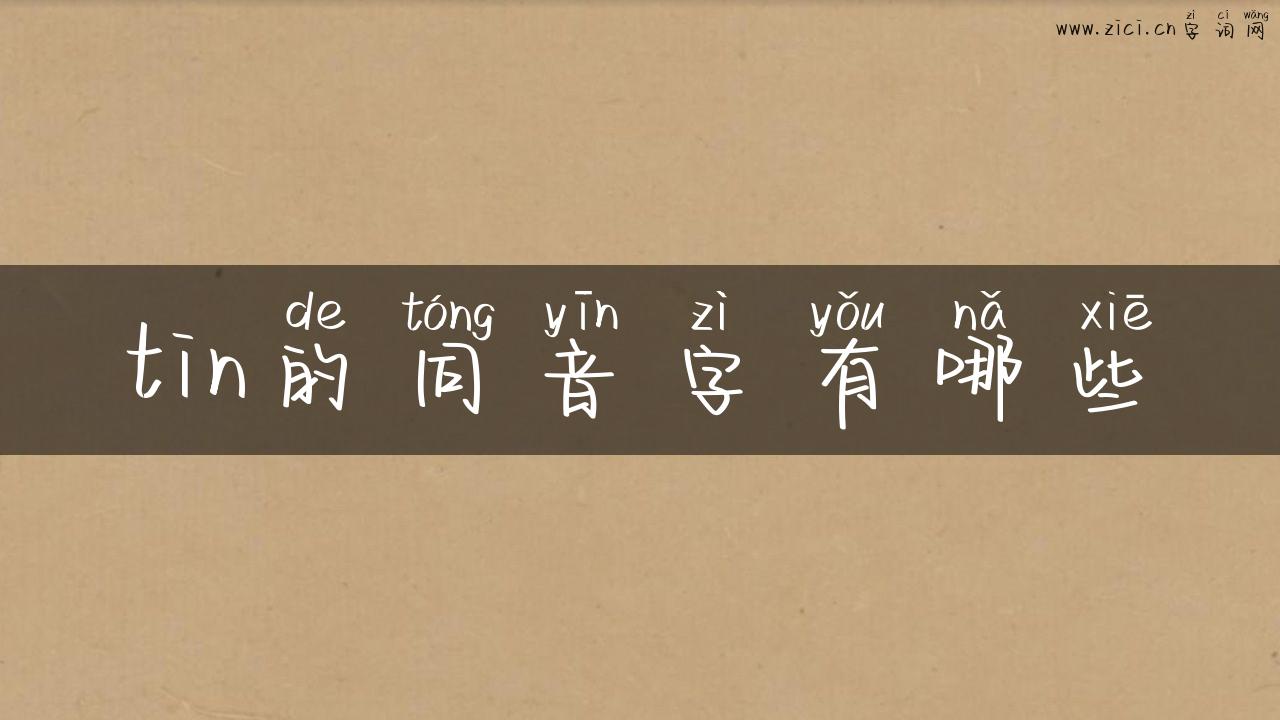 tin的同音字有哪些