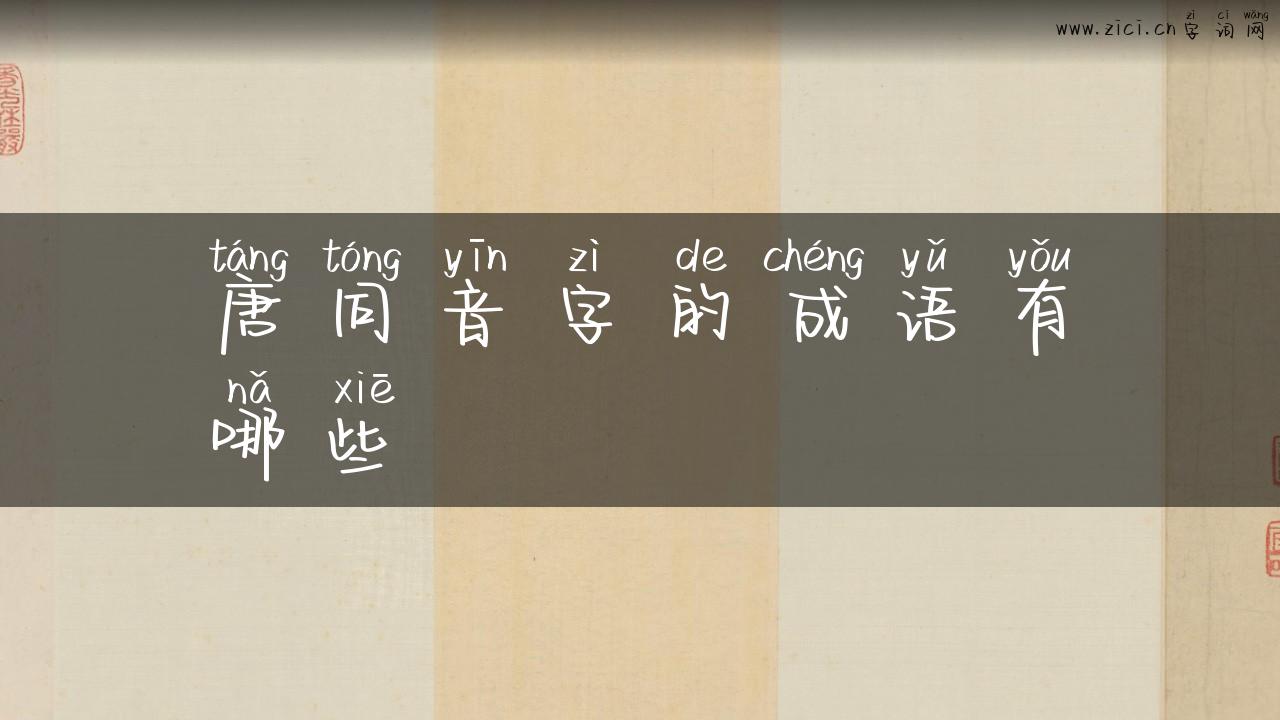 唐同音字的成语有哪些
