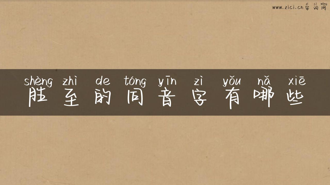 胜至的同音字有哪些