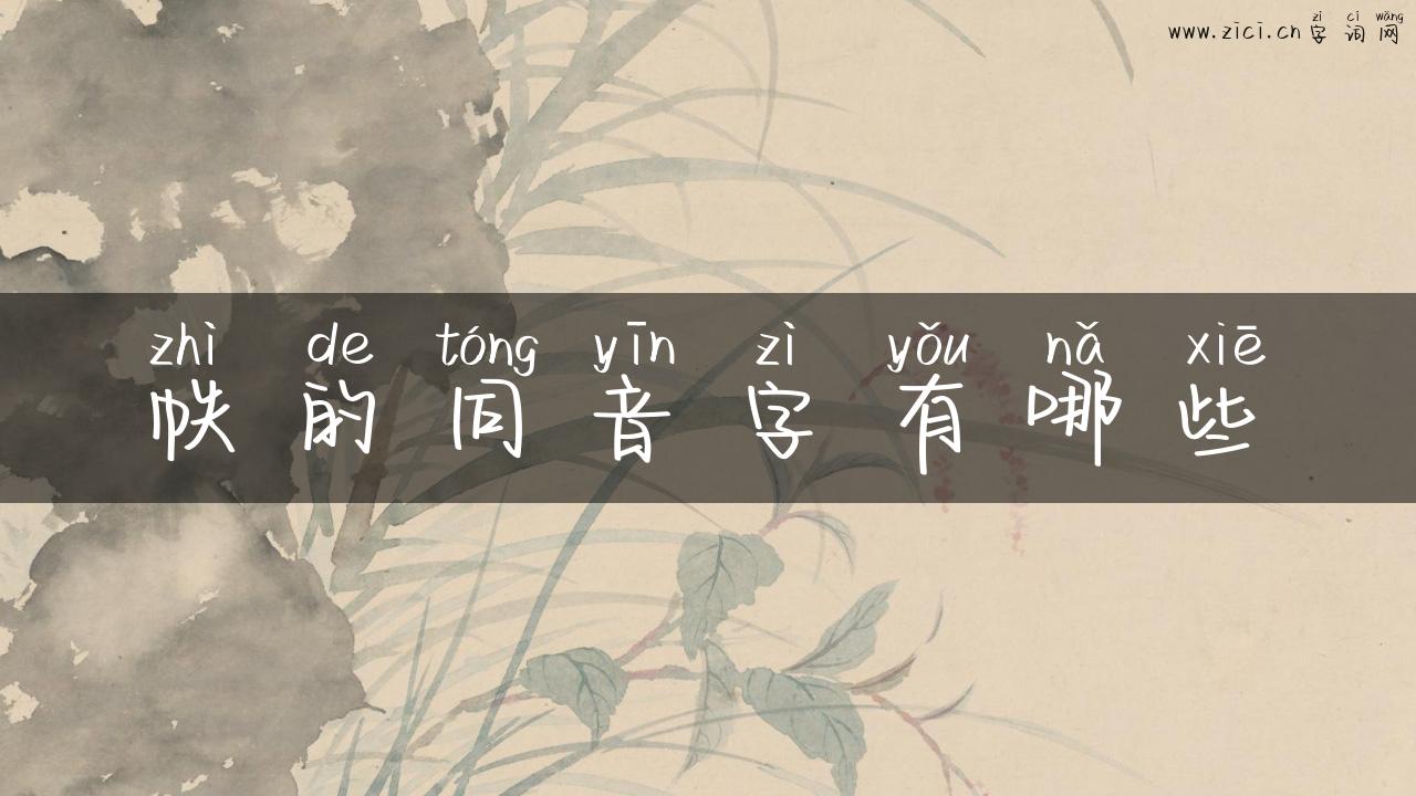帙的同音字有哪些