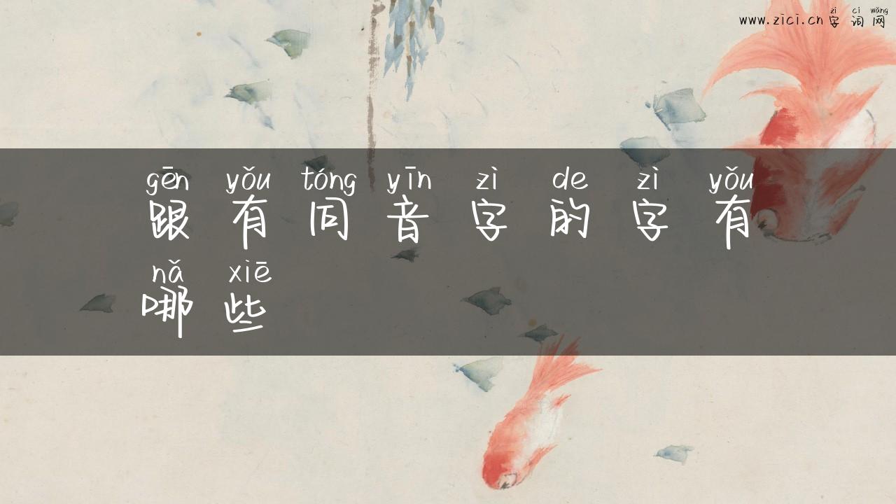 跟有同音字的字有哪些