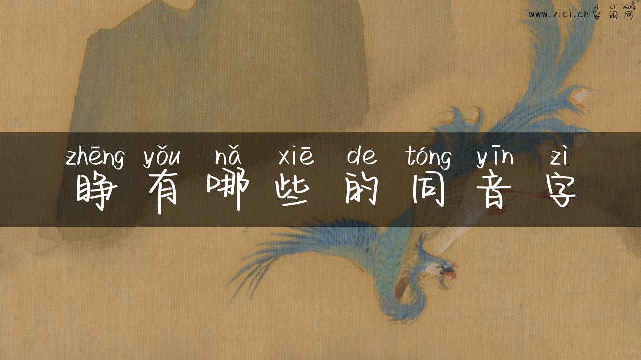 睁有哪些的同音字