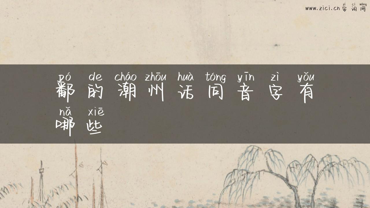 鄱的潮州话同音字有哪些