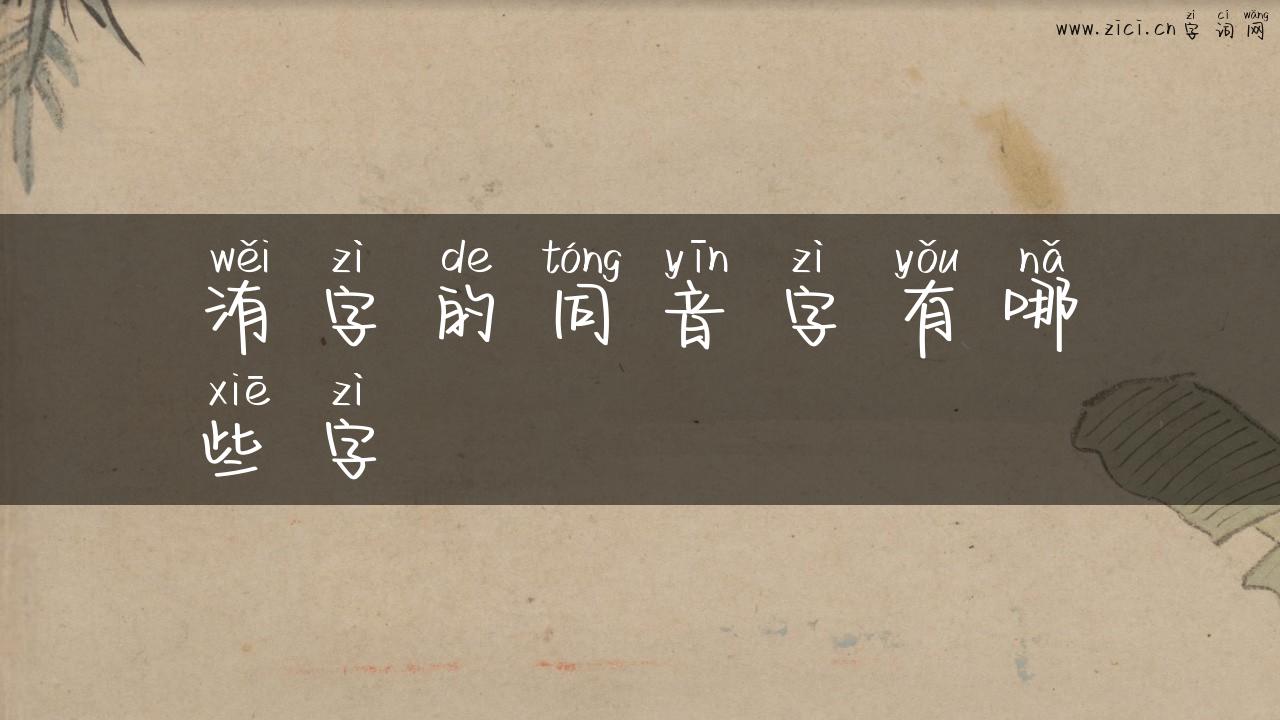 洧字的同音字有哪些字