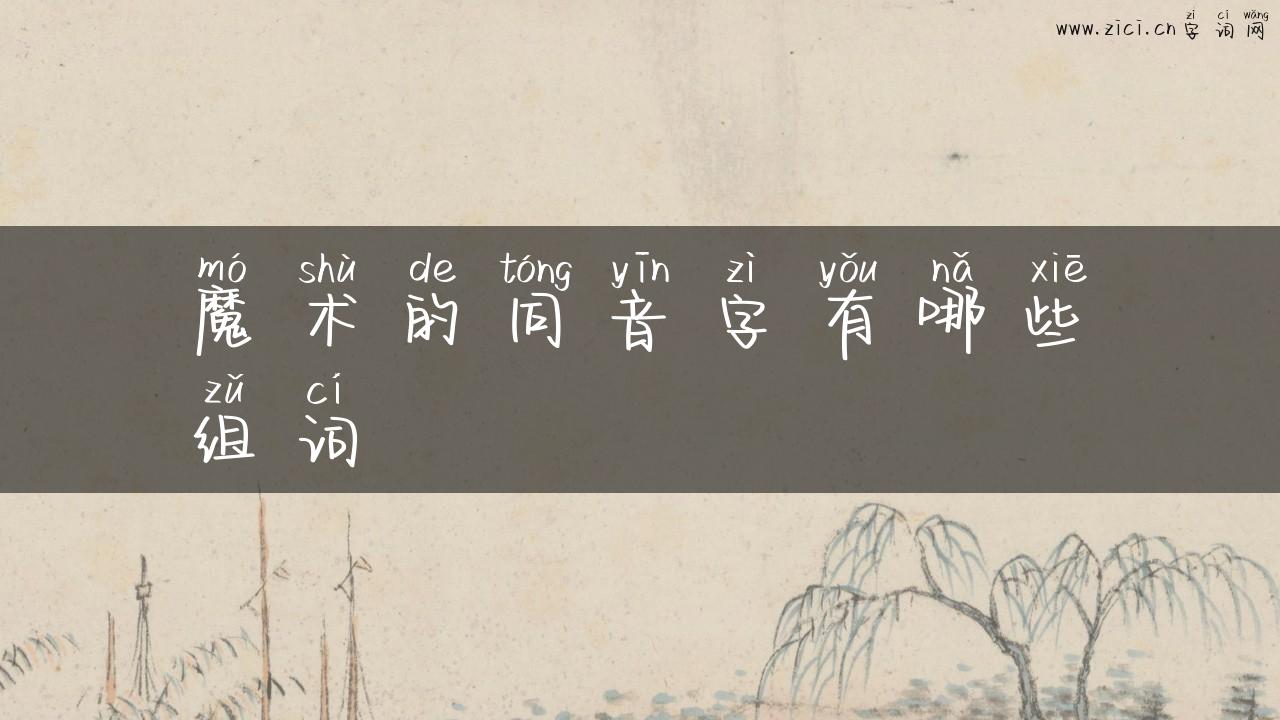 魔术的同音字有哪些组词
