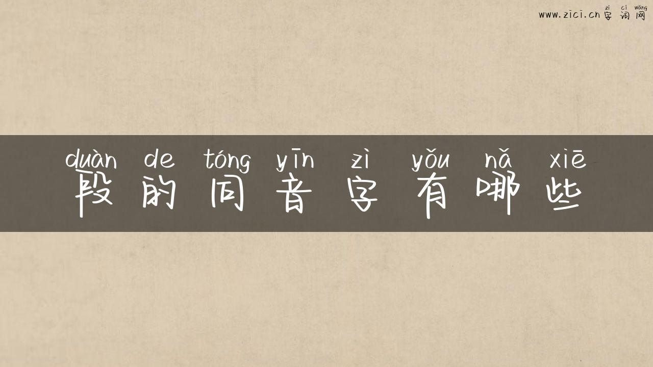 段的同音字有哪些