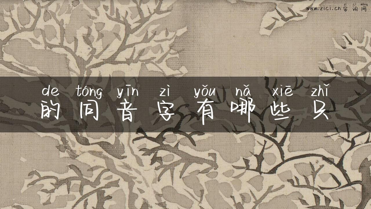 的同音字有哪些只